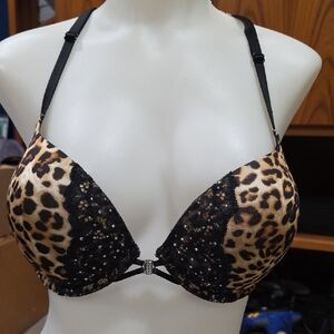 Leopard Print Push-Up Bra